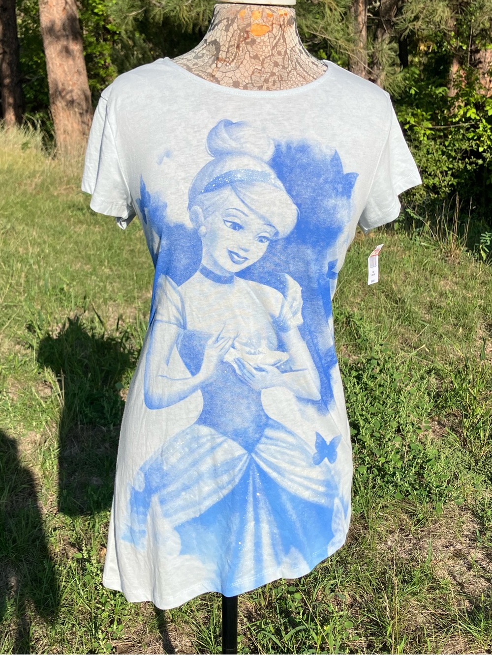 Disney Cinderella Short Sleeve Graphic Tee - Light Blue